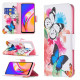 Housse Oppo A94 5G Papillons et Fleurs Peints Housse Oppo A94 5G Papillons et Fleurs Peints