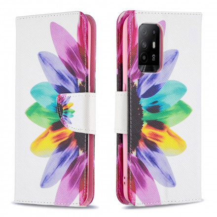 Housse Oppo A94 5G Fleur Aquarelle