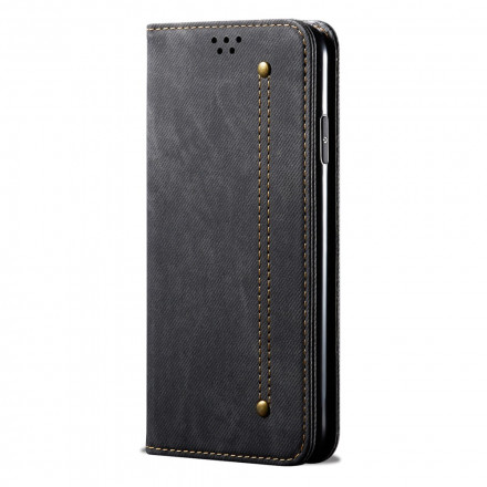 Flip Cover Xiaomi Redmi 10 Tissu Jeans Flip Cover Xiaomi Redmi 10 Tissu Jeans