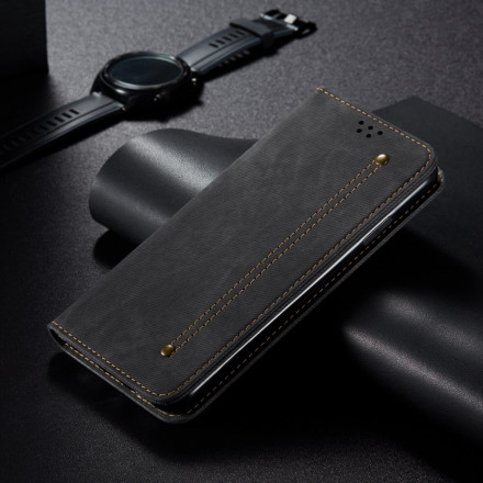 Flip Cover Xiaomi Redmi 10 Tissu Jeans Flip Cover Xiaomi Redmi 10 Tissu Jeans