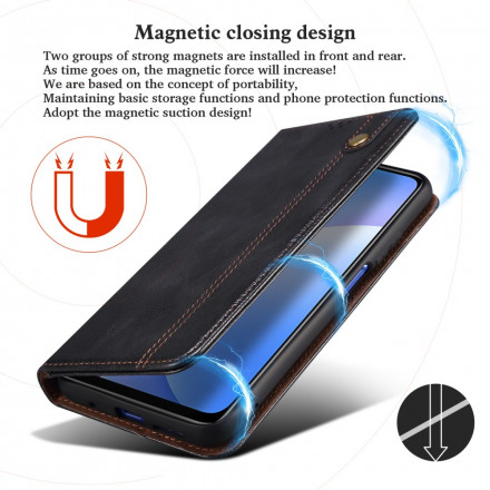 Flip Cover Xiaomi Redmi 10 Simili Cuir Ciré Flip Cover Xiaomi Redmi 10 Simili Cuir Ciré