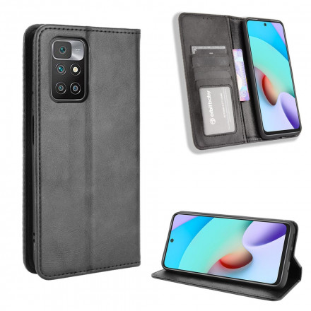 Flip Cover Xiaomi Redmi 10 Effet Cuir Vintage Stylisé Flip Cover Xiaomi Redmi 10 Effet Cuir Vintage Stylisé