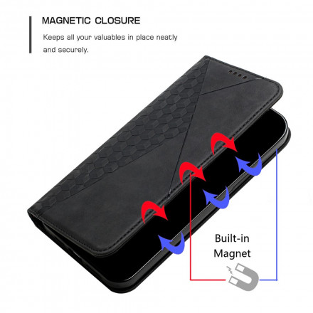 Flip Cover Oppo A94 5G Skin-Touch style Cubique Flip Cover Oppo A94 5G Skin-Touch style Cubique