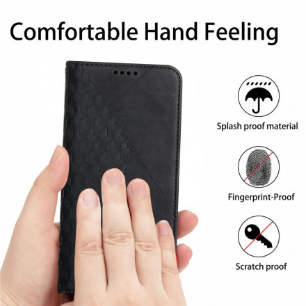Flip Cover Oppo A94 5G Skin-Touch style Cubique Flip Cover Oppo A94 5G Skin-Touch style Cubique