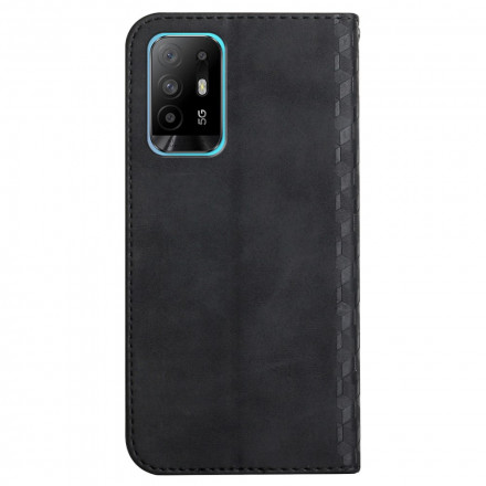 Flip Cover Oppo A94 5G Skin-Touch style Cubique Flip Cover Oppo A94 5G Skin-Touch style Cubique