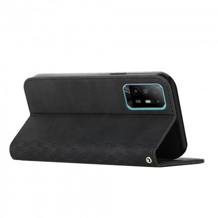 Flip Cover Oppo A94 5G Skin-Touch style Cubique Flip Cover Oppo A94 5G Skin-Touch style Cubique