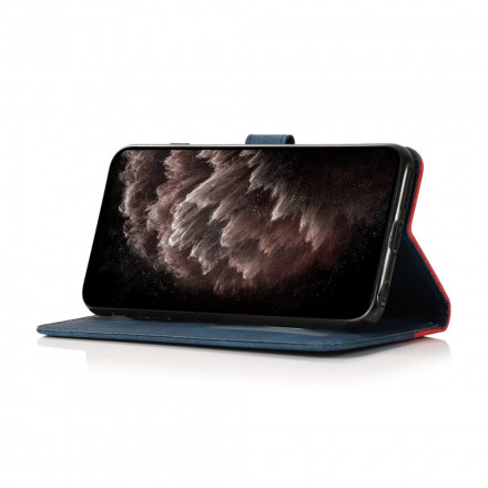 Housse Oppo A94 5G Simili Cuir Bicolore Triangle Housse Oppo A94 5G Simili Cuir Bicolore Triangle