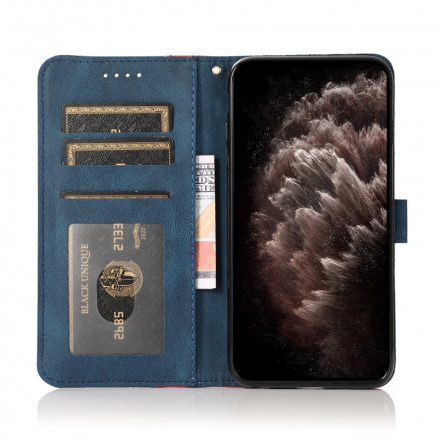 Housse Oppo A94 5G Simili Cuir Bicolore Triangle Housse Oppo A94 5G Simili Cuir Bicolore Triangle