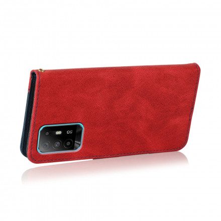 Housse Oppo A94 5G Simili Cuir Bicolore Triangle Housse Oppo A94 5G Simili Cuir Bicolore Triangle