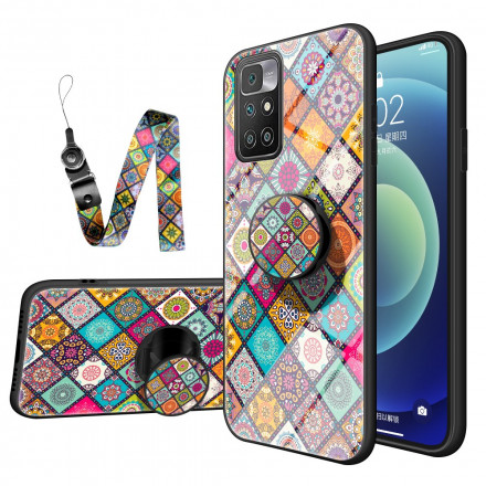 Coque Xiaomi Redmi 10 Support Magnétique Patchwork Coque Xiaomi Redmi 10 Support Magnétique Patchwork