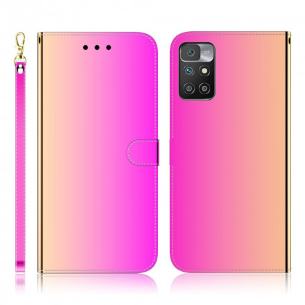 Housse Xiaomi Redmi 10 Simili Cuir Couverture Miroir Housse Xiaomi Redmi 10 Simili Cuir Couverture Miroir