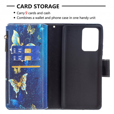 Housse Xiaomi 11T / 11T Pro Poche Zippée Papillons Housse Xiaomi 11T / 11T Pro Poche Zippée Papillons