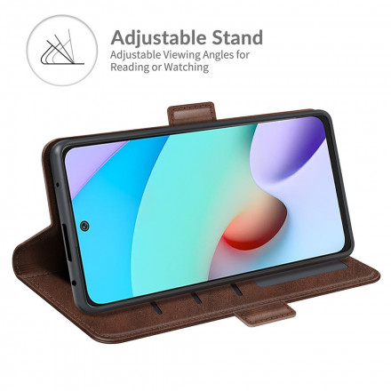 Housse Xiaomi Redmi 10 Rabat Double Classique Housse Xiaomi Redmi 10 Rabat Double Classique