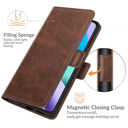 Housse Xiaomi Redmi 10 Rabat Double Classique Housse Xiaomi Redmi 10 Rabat Double Classique