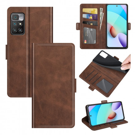 Housse Xiaomi Redmi 10 Rabat Double Classique Housse Xiaomi Redmi 10 Rabat Double Classique