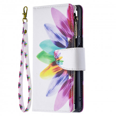 Housse Xiaomi 11T / 11T Pro Poche Zippée Fleur