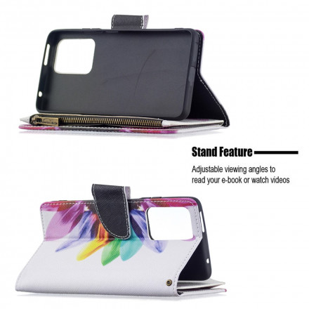 Housse Xiaomi 11T / 11T Pro Poche Zippée Fleur Housse Xiaomi 11T / 11T Pro Poche Zippée Fleur