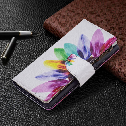 Housse Xiaomi 11T / 11T Pro Poche Zippée Fleur