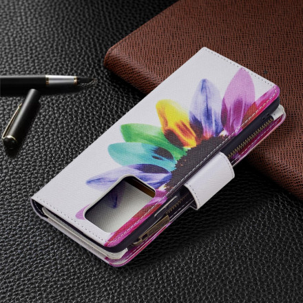 Housse Xiaomi 11T / 11T Pro Poche Zippée Fleur Housse Xiaomi 11T / 11T Pro Poche Zippée Fleur