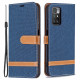 Housse Xiaomi Redmi 10 Tissu et Effet Cuir à Lanière Housse Xiaomi Redmi 10 Tissu et Effet Cuir à Lanière