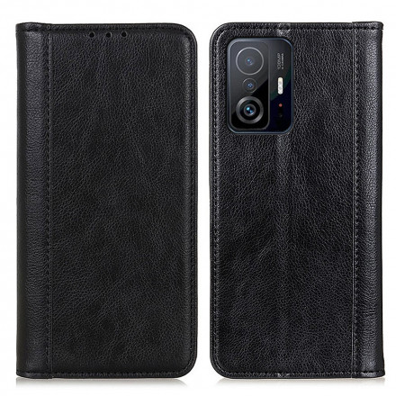Flip Cover Xiaomi 11T / 11T Pro Cuir Litchi Fendu Élégance Flip Cover Xiaomi 11T / 11T Pro Cuir Litchi Fendu Élégance