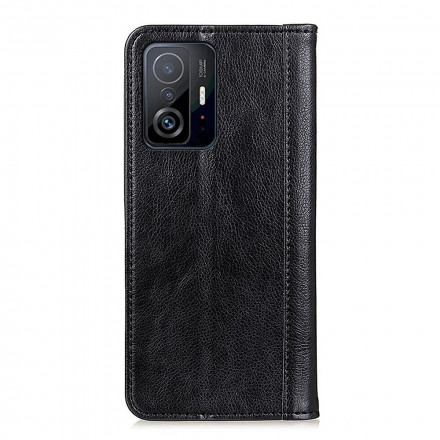 Flip Cover Xiaomi 11T / 11T Pro Cuir Litchi Fendu Élégance Flip Cover Xiaomi 11T / 11T Pro Cuir Litchi Fendu Élégance
