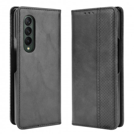 Flip Cover Samsung Galaxy Z Fold 3 5G Effet Cuir Stylisé Flip Cover Samsung Galaxy Z Fold 3 5G Effet Cuir Stylisé