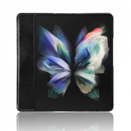 Flip Cover Samsung Galaxy Z Fold 3 5G Effet Cuir Stylisé Flip Cover Samsung Galaxy Z Fold 3 5G Effet Cuir Stylisé