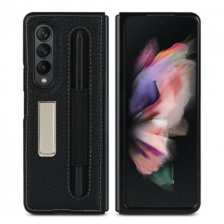 Coque Samsung Galaxy Z Fold 3 5G Cuir Litchi Support Coque Samsung Galaxy Z Fold 3 5G Cuir Litchi Support