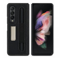 Coque Samsung Galaxy Z Fold 3 5G Cuir Litchi Support