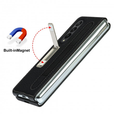 Coque Samsung Galaxy Z Fold 3 5G Cuir Litchi Support Coque Samsung Galaxy Z Fold 3 5G Cuir Litchi Support