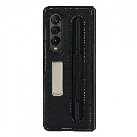 Coque Samsung Galaxy Z Fold 3 5G Cuir Litchi Support Coque Samsung Galaxy Z Fold 3 5G Cuir Litchi Support