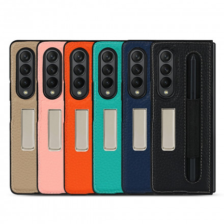 Coque Samsung Galaxy Z Fold 3 5G Cuir Litchi Support Coque Samsung Galaxy Z Fold 3 5G Cuir Litchi Support