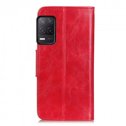 Housse Realme 8 5G Cuir Fendu Fermoir Réversible Housse Realme 8 5G Cuir Fendu Fermoir Réversible