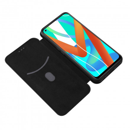 Flip Cover Realme 8 5G Silicone Carbone Coloré