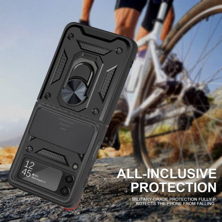 Coque Samsung Galaxy Z Flip 3 5G Hybride avec Anneau-Support Coque Samsung Galaxy Z Flip 3 5G Hybride avec Anneau-Support