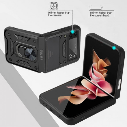 Coque Samsung Galaxy Z Flip 3 5G Hybride avec Anneau-Support Coque Samsung Galaxy Z Flip 3 5G Hybride avec Anneau-Support