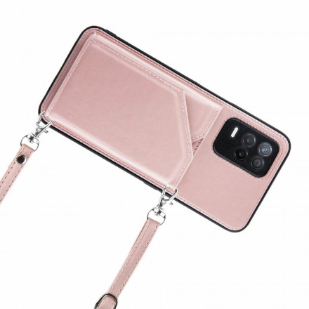 Coque Realme 8 5G Bandoulière Porte-cartes Coque Realme 8 5G Bandoulière Porte-cartes