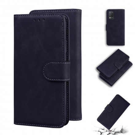 Housse Realme 8 5G Effet Cuir Monochrome Housse Realme 8 5G Effet Cuir Monochrome