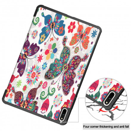 Smart Case Huawei MatePad 11 (2021) Papillons et Fleurs Rétros