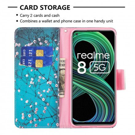Housse Realme 8 5G Brancche Fleurie Housse Realme 8 5G Brancche Fleurie