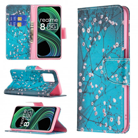 Housse Realme 8 5G Brancche Fleurie Housse Realme 8 5G Brancche Fleurie