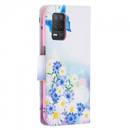 Housse Realme 8 5G Papillons et Fleurs Peints