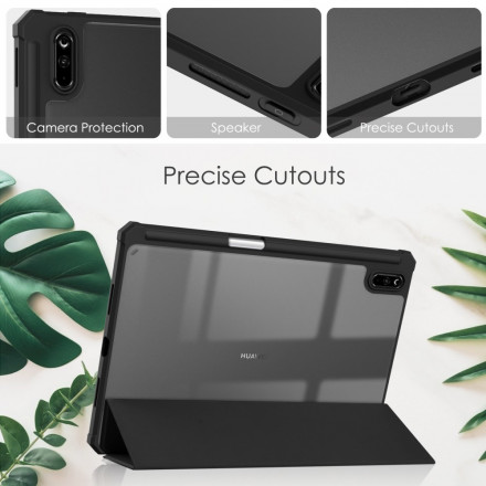 Smart Case Huawei MatePad 11 (2021) Simili Cuir et Dos Transparent Smart Case Huawei MatePad 11 (2021) Simili Cuir et Dos Transparent