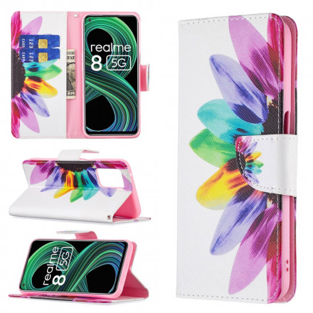 Housse Realme 8 5G Fleur Aquarelle Housse Realme 8 5G Fleur Aquarelle