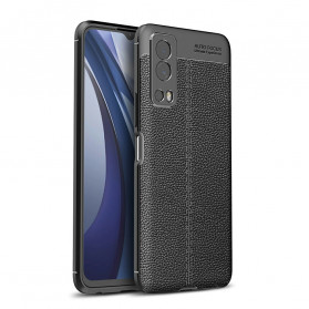 Coque Vivo Y72 5G Effet Cuir Litchi Double Line
