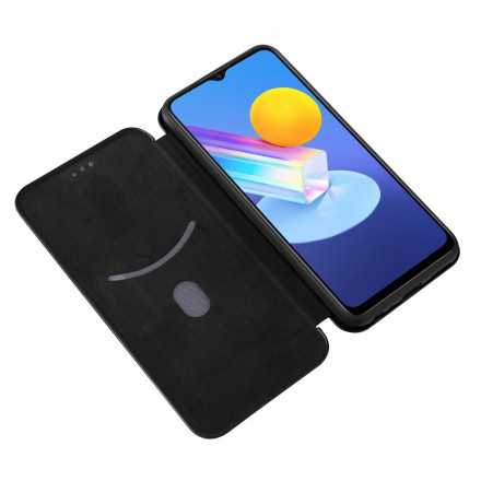 Flip Cover Vivo Y72 5G Silicone Carbone Coloré Flip Cover Vivo Y72 5G Silicone Carbone Coloré