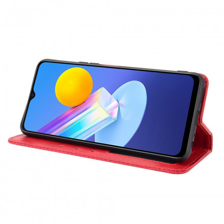 Flip Cover Vivo Y72 5G Effet Cuir Vintage Stylisé Flip Cover Vivo Y72 5G Effet Cuir Vintage Stylisé