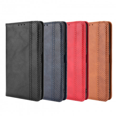 Flip Cover Vivo Y72 5G Effet Cuir Vintage Stylisé Flip Cover Vivo Y72 5G Effet Cuir Vintage Stylisé