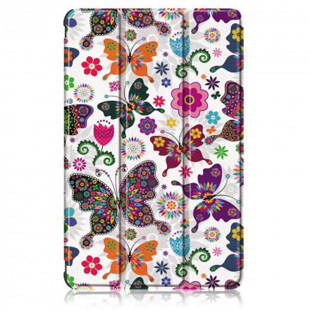 Smart Case Huawei MatePad New Renforcée Papillons et Fleurs Rétros Smart Case Huawei MatePad New Renforcée Papillons et Fleurs Rétros
